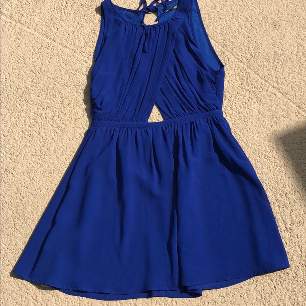 Kiwi Tucker flirty royal blue dress sz Small S fun